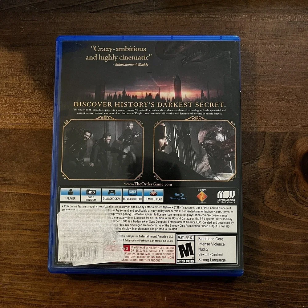 Order: 1886 (Sony PlayStation 4, 2015)